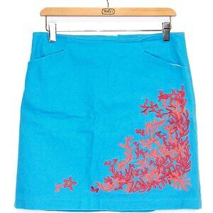 Lily Pulitizer Short Coral Patterned Skirt